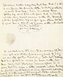 Et signert autografert brev til Lady Hamilton, 1801