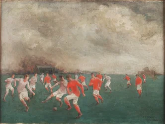 En fotballkamp, 1920