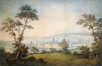 A View of Bath, ca. 1800 (wc på papir)