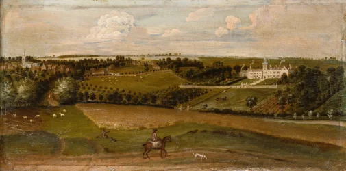 Utsikt over Walgrave Hall (olje)