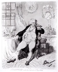 A Voluptuary under the Horrors of Digestion , utgitt i 1792
