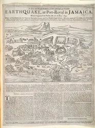 Et sant og perfekt forhold til det mest triste og forferdelige jordskjelvet, ved Port-Royal på Jamaica