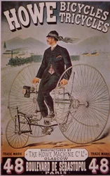 Annonse for Howe-sykler (litho-farge)
