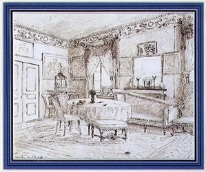 En engelsk Regency salonginteriør, London