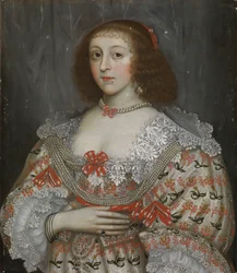 En uidentifisert ung dame fra Karl Is tid, ca. 1635 (oljemaleri)