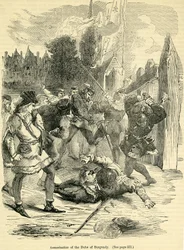 Attentatet på hertugen av Burgund, hentet fra Cassells «Illustrated History of England»