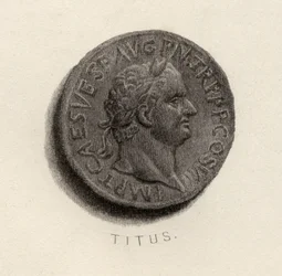 Aureus-mynt, fra Titus Flavius Vespasianus epoke