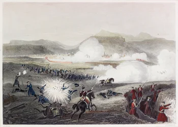 Battle Of Kars (farget gravering)