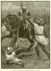 Slaget ved Evesham: Kong Henry i fare