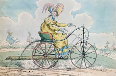 Sykkel med tre hjul, Damehobbyen, 1819
