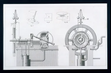 Bishops Rotary Steam or Disc Engine fra Cyclopaedia of Useful Arts & Manufactures, redigert av Charles Tomlinson, ca. 1880-tallet