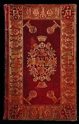 Bok innbundet av frimureren William Lubbock (fl. 1792-1822) (rødt marokkengskinn og gull)