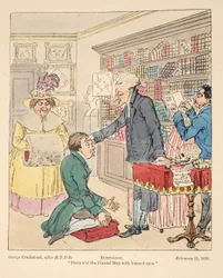 Bumpology, pub. 1826 (håndfarget gravering)