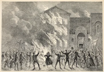 Burning of Newgate, fra et moderne trykk
