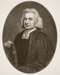 Charles Wesley, illustrasjon fra The Church of England: A History for the People av H.D.M. Spence-Jones, pub. ca. 1910 (sepia-bilde)