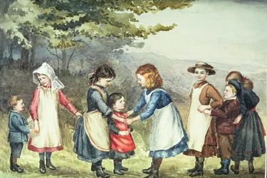 Barnespill, ca. 1880 (wc på papir)
