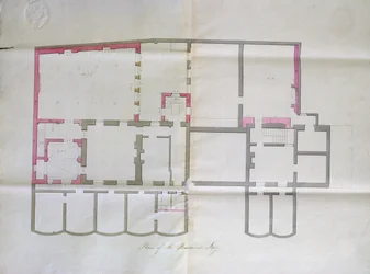 Kontrakttegning for kjelleren til Den Kongelige Institusjon, 1800