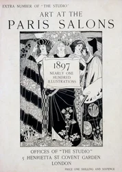 Cover for Art at the Paris Salons, ekstranummer av The Studio magazine, 1897 (lito og boktrykk)