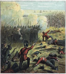 Krimkrigen (1853-1856) mellom Russland og Det osmanske riket: franskmennene og britene allierte seg med tyrkerne for å beleire den russiske havnen Sevastopol fra 17. oktober 1854 til 8. september 1855. „Beleiringen av Sevastopol“