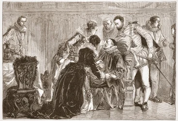 Death of William the Silent, Prince of Orange, illustrasjon fra 
