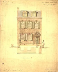 Design for Little Theatre, Haymarket, ca. 1800 (akvarell på papir)
