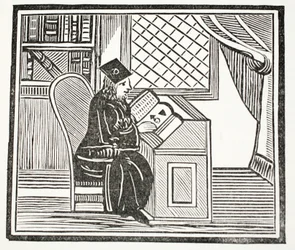 Dr. John Faustus, illustrasjon fra Chap-books of the Eighteenth Century av John Ashton, pub. 1882