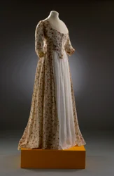 Kjole, 1790-tallet (bomull med trykk)