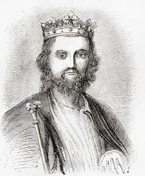 Edvard II, også kjent som Edvard av Caernarfon, fra Old England: A Pictorial Museum, utgitt 1847