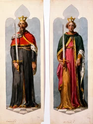 Edward II og Richard I (wc på papir)