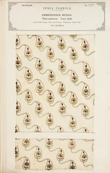 Brodert muslinprøve fra Madras, fra The Collection of the Textile Manufacturers of India, av John Forbes Watson, utgitt i 1866