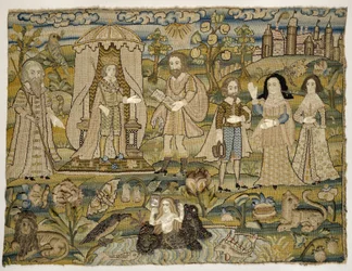Brodert bilde: "The Proclamation of Salomon", midten av 1600-tallet
