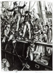 Emigrants Leaving Old England, fra magasinet The Graphic, 18. desember 1869
