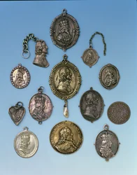 Engelske borgerkrigsmerker for tilhengerne av Charles I (1625-49) (metall)