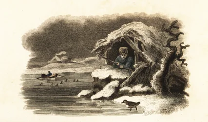 Europeisk vannouzel går inn i Lake Nantua, Frankrike, og fortsetter nedsenket på bunnen av innsjøen i en luftboble