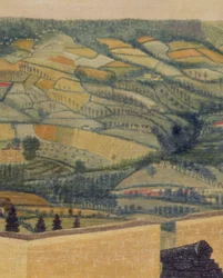 Omfattende landskap sett fra Rodborough Fort, ca. 1764 (olje på lerret) (detalj av 65821)