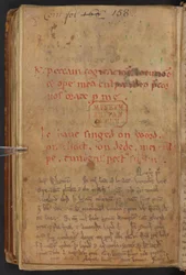Utdrag fra Henry av Huntingdons Historia Anglorum, Cotton MS Titus D XXIV, f.156v (vellum)