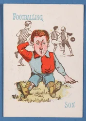 Footballing Son, fra Happy Families-kortspillet, ca. 1890-1900