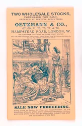 Forside fra en Oetzmann & Co.-katalog, ca. 1885-90 (trykk)