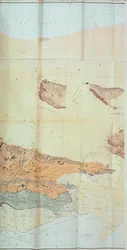 Geologisk kart over Cutch-ørkenen, 1870