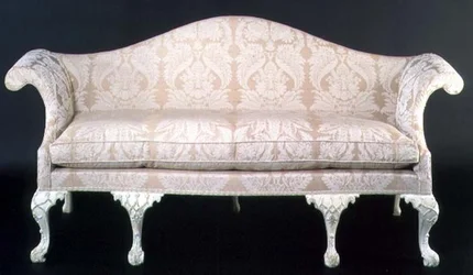George III trukket og malt sofa, sent på 1700-tallet