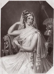 Helene wife de Menelas (The History of Troilus and Cressida) Helen, kone til Menelaus, bor sammen med Paris (Troilus og Cressida) i - "" Galerie des femmes de Shakespeare, samling av førtifem seriøse portretter av de første kunstnerne i London, beriket wi