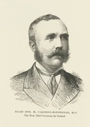 Henry Campbell-Bannerman som sjefsekretær for Irland (gravering)