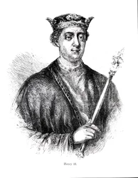 Henry II (1133-89) (gravering) (bundw foto)