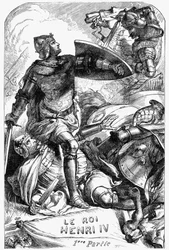 Henry IV (Henry IV) - Illustrasjon i "" Verk komplett av William Shakespeare"" 1866 - Illustrasjonene og den generelle formen til denne utgaven er lånt fra Cassells illustrerte Shakespeare, utgitt i London
