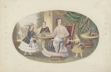 Hennes Majestet Dronning Victoria og familie, ca. 1851 (akvatint)