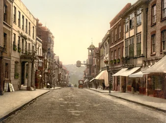 High Street, Guildford (håndfarget bilde)