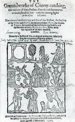 Illustrasjon av Groundworke of Conny-catching, 1592