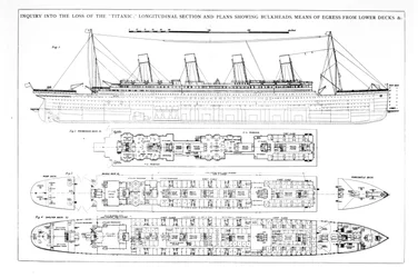 Enquiry into the Loss of the Titanic: Tverrsnitt av skipet