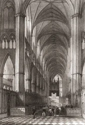 Interiør i Westminster Abbey, City of Westminster, London, England