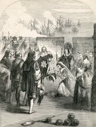 Landing of the Princess Henrietta, illustrasjon hentet fra John Cassells Illustrated History of England, 1857